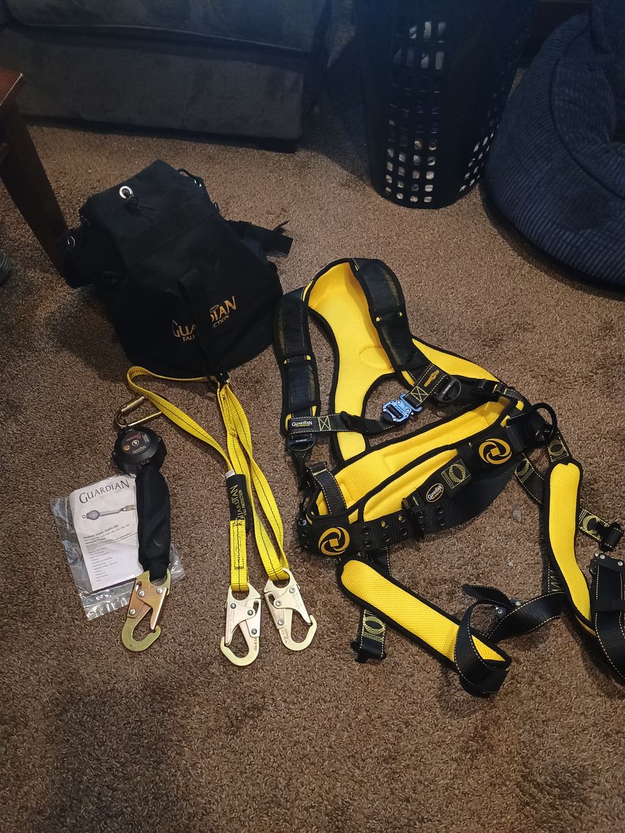 XL Guardian Fall Protection Harness ,6ftLanyard, 6ft Guardian Diablo Lanyard Bundle