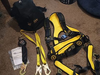 XL Guardian Fall Protection Harness ,6ftLanyard, 6ft Guardian Diablo Lanyard Bundle