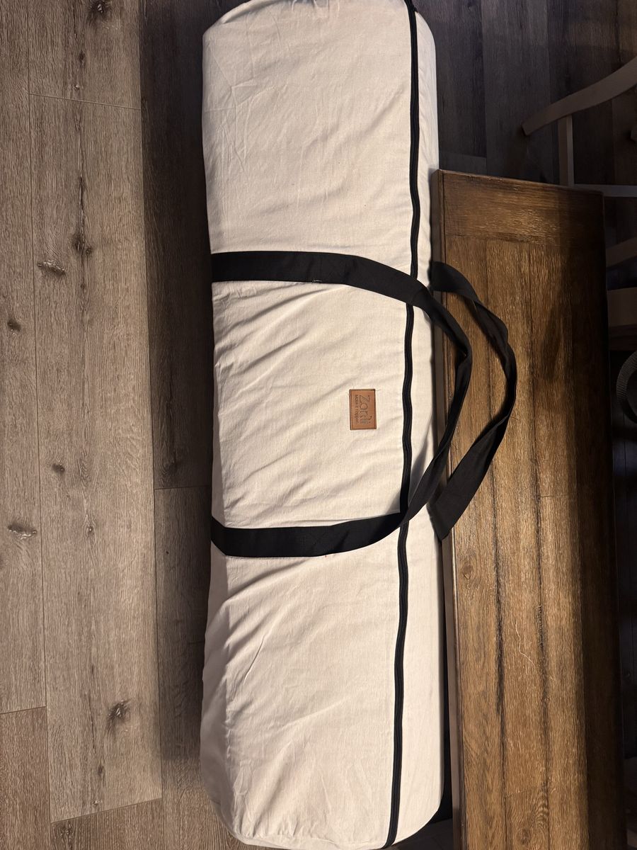 Zonli Queen Japanese Floor Futon Mattress - 58"x78" Foldable, Taupe, 100% Cotton Cover