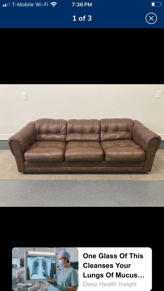 3 seater leather couch
