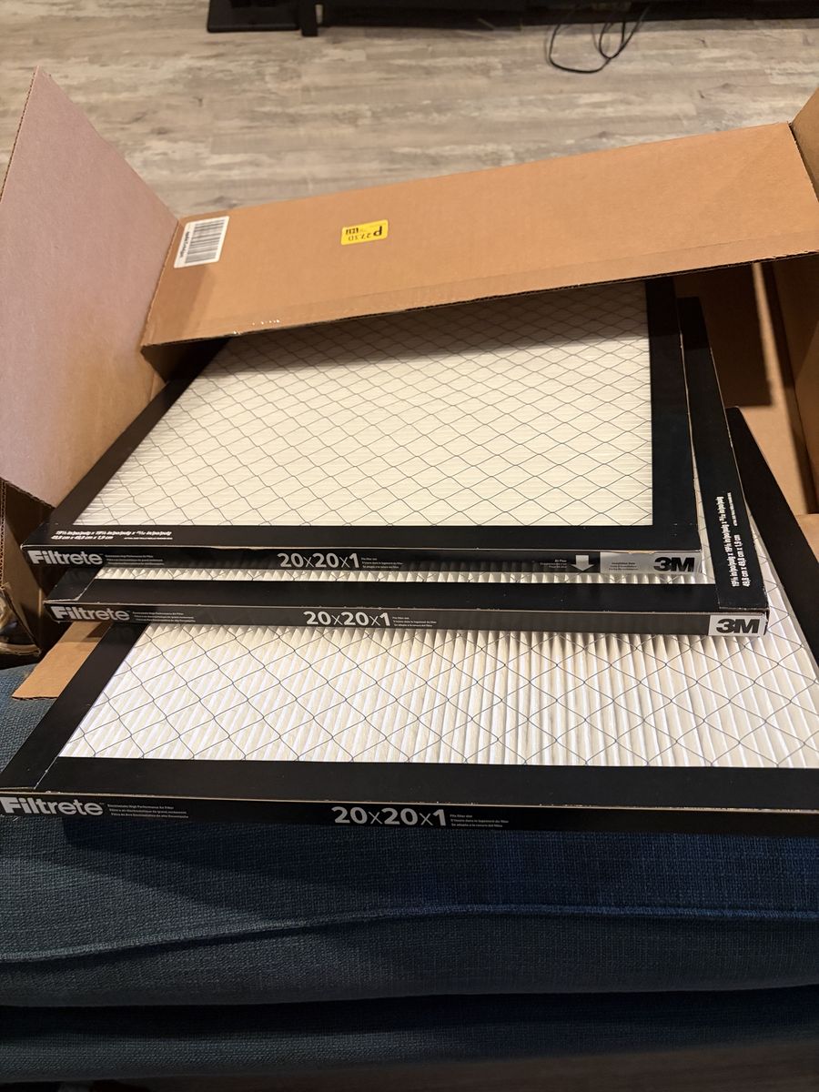 House AC filters (3) 20”x20”x1”