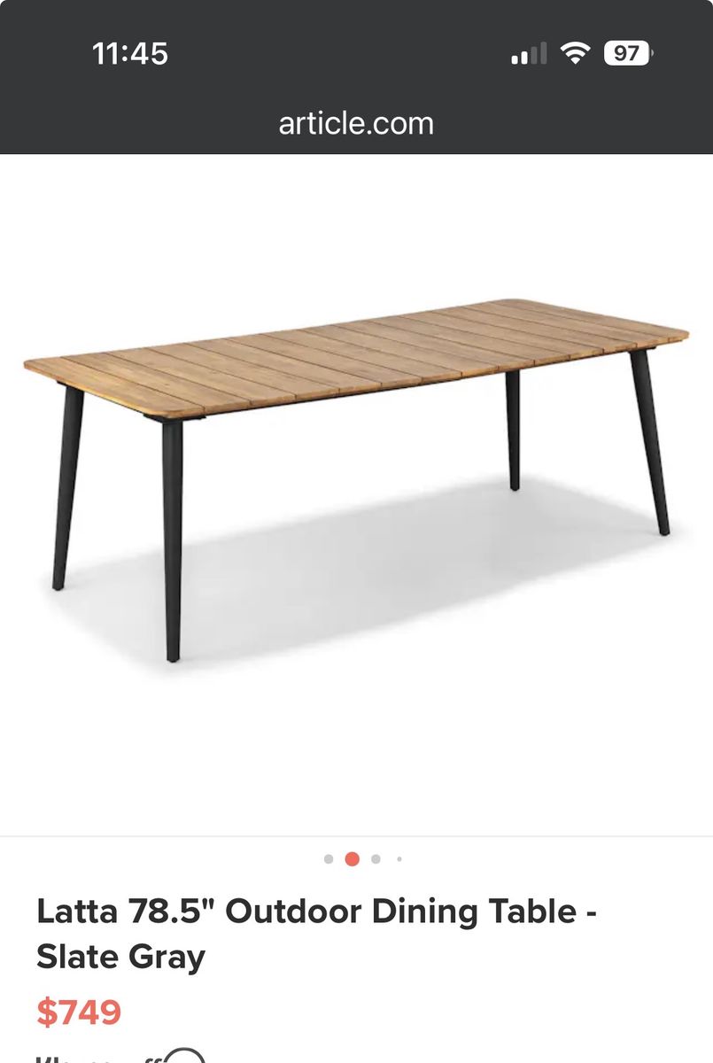 Article outdoor table