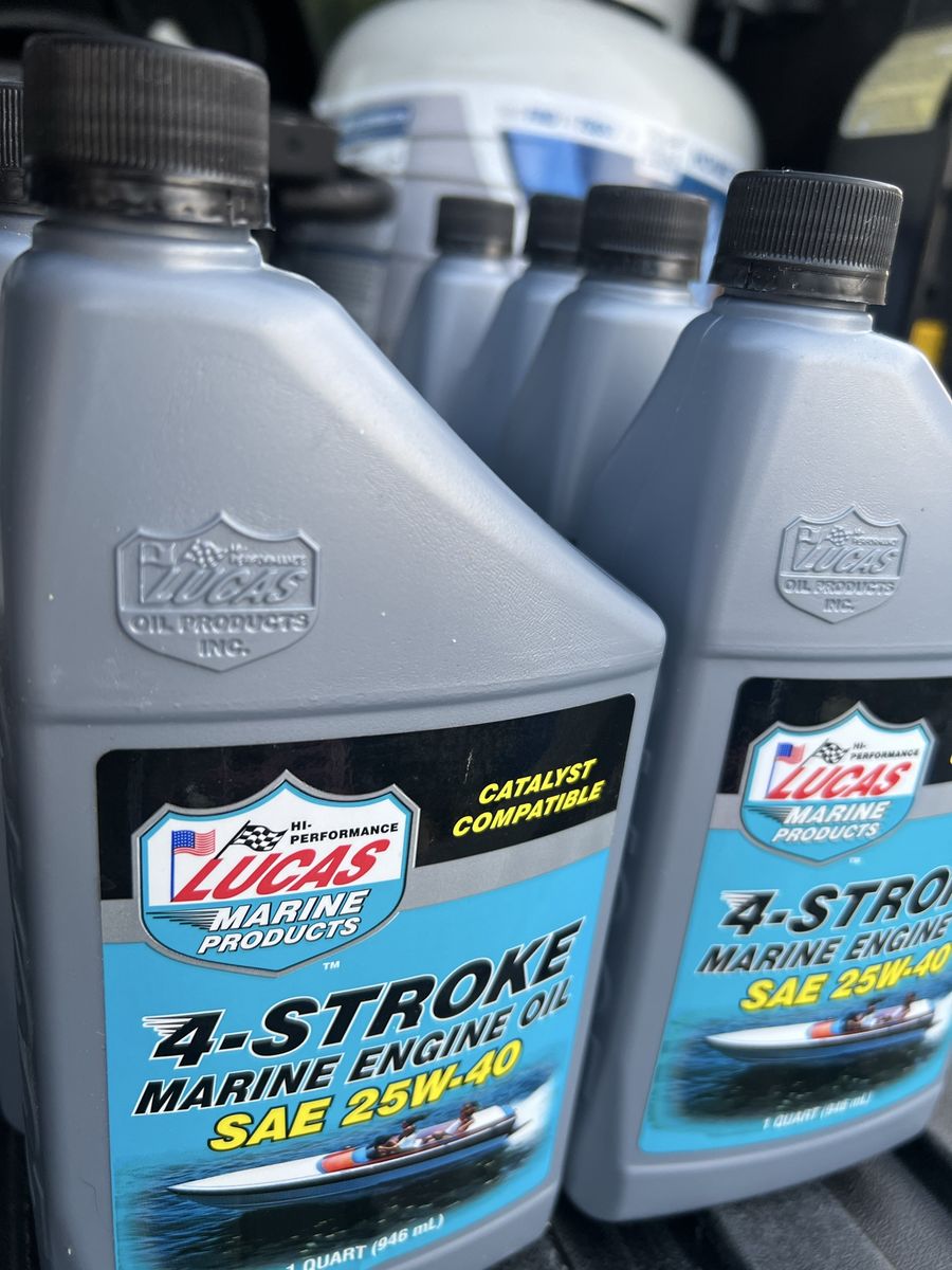 Lucas Oil SAE 25W-40 4-Stroke Marine Engine Oil - 8 Quarts