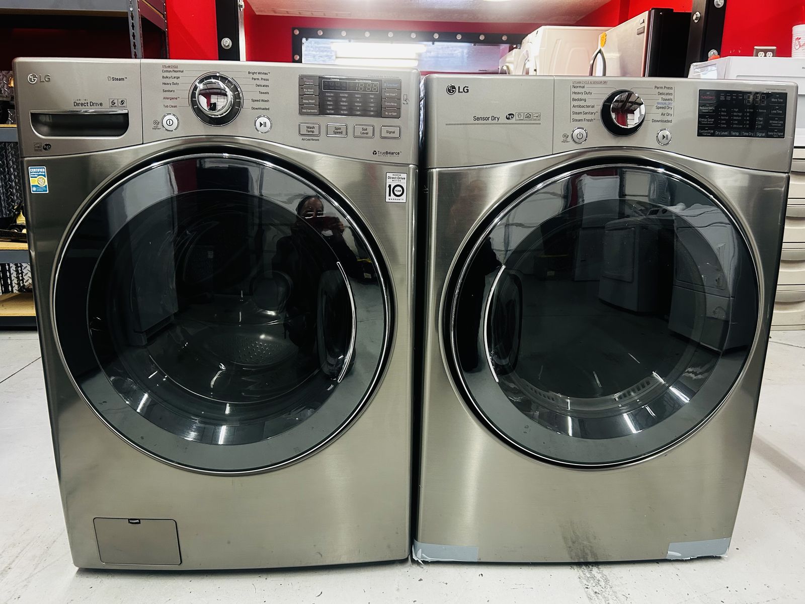 Lg Steam Gas Front Load Set/Stackable