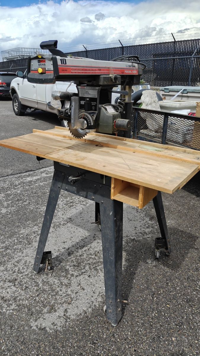Sears Craftsman 10" Radial Arm Saw 2.5 HP - Vintage Woodworking Power Tool