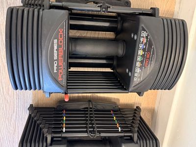 PowerBlock Pro 50 Adjustable Dumbbells (5-50 lbs) – Like New
