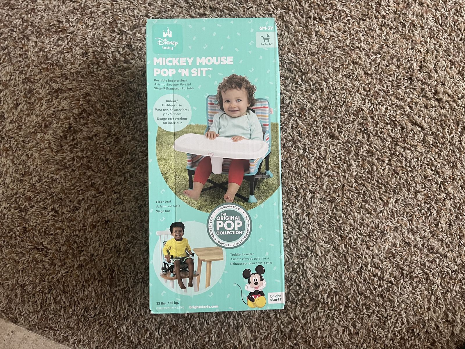 NEW: Disney Mickey Mouse Pop 'N Sit Booster Seat