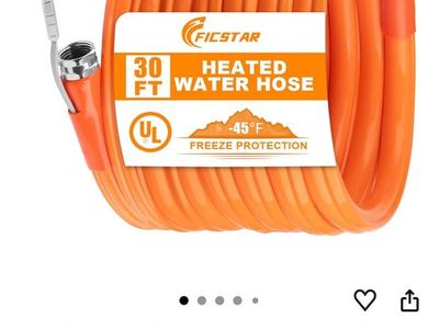 FICSTAR 30FT Heated RV Water Hose - Self-Regulating Freeze Protection