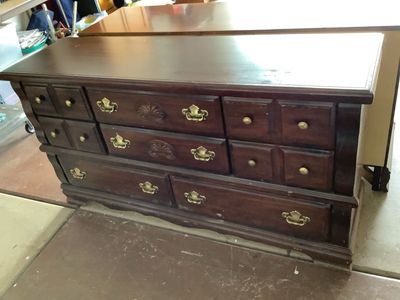 Upscale All Wood 8 Drawer Dresser