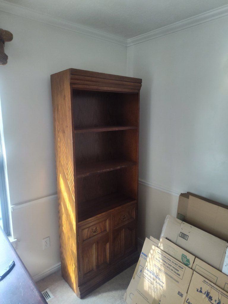 wooden bookcases