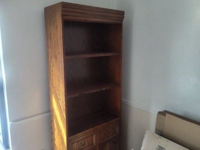 wooden bookcases
