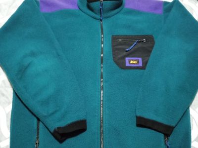 Vintage REI Teal & Purple Full Zip Fleece Jacket Size L Outdoor