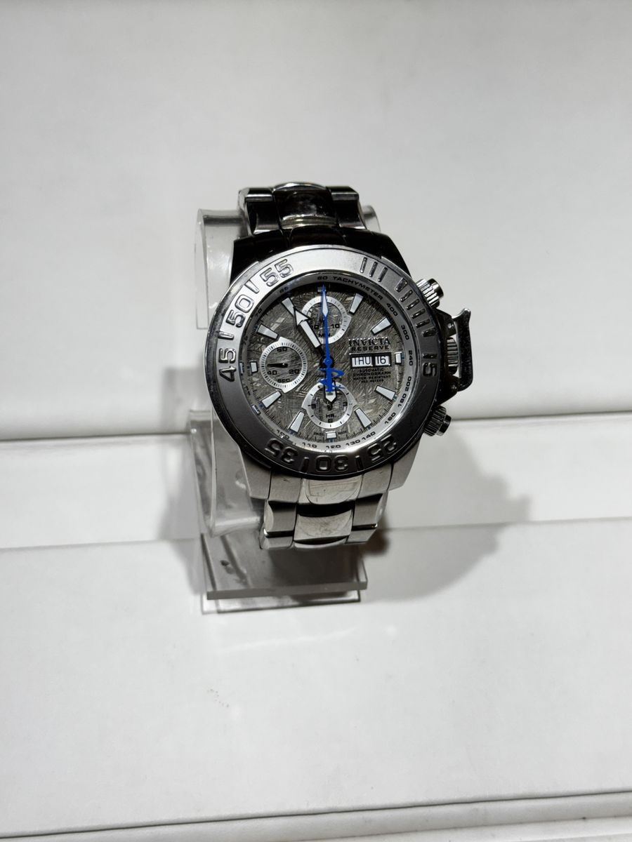 Invicta Pro Diver Chronograph Stainless Steel Quartz Men's Watch - Gray Dial, Blue Accents