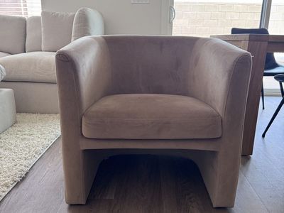 Target threshold velvet accent barrel chair