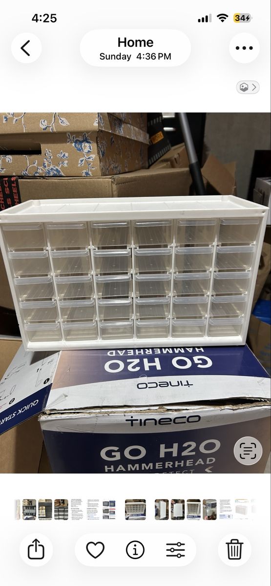 White frame 30 bin organizing modular system