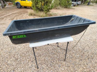 Jet Sled XL Utility Sled, Black, Durable Outdoor Hauling Gear