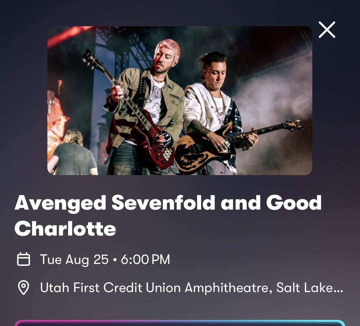 6 General Admission Lawn Tickets for Live Concert Event
