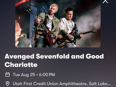 6 General Admission Lawn Tickets for Live Concert Event