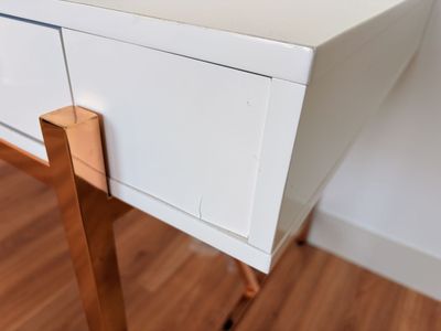 White & Gold Desk