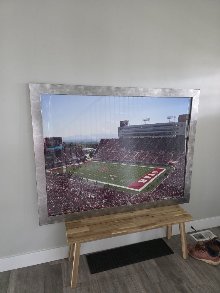 Framed University of Utah Rice-Eccles Stadium Panoramic Photo Print