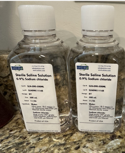 2 Sterile Saline Solution SEALED NON-EXPIRED 2x500ml