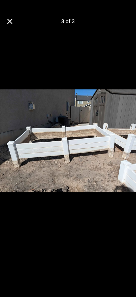 White Raised Bed Garden Boxes