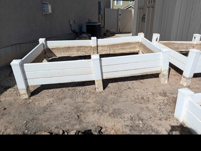 White Raised Bed Garden Boxes