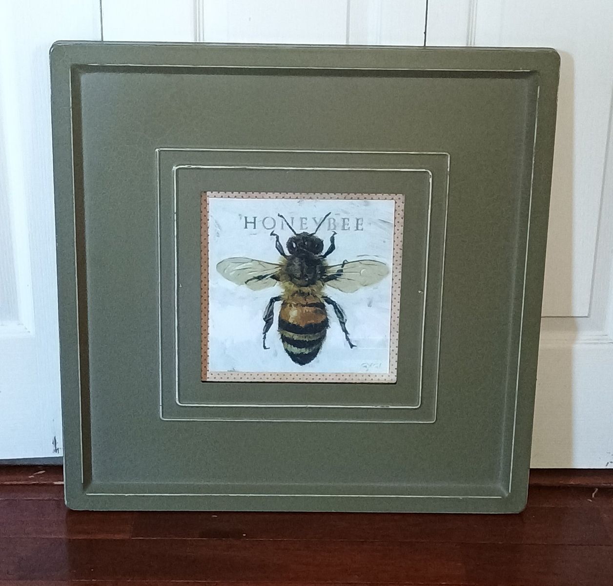 Square Framed Bee Print