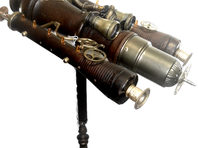 RETRO-ROCKETS BY DAVID RANDOM “SONIC DREAM” STEAMPUNK FANTASY SCULPTURE -RARE!!