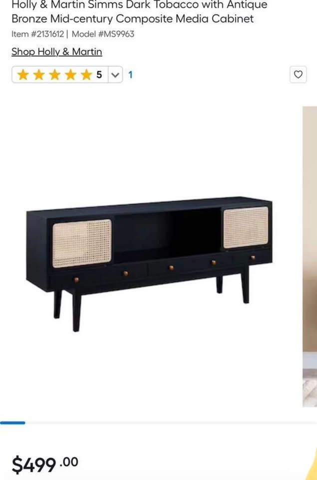 Media Cabinet/Entertainment Stand - Black