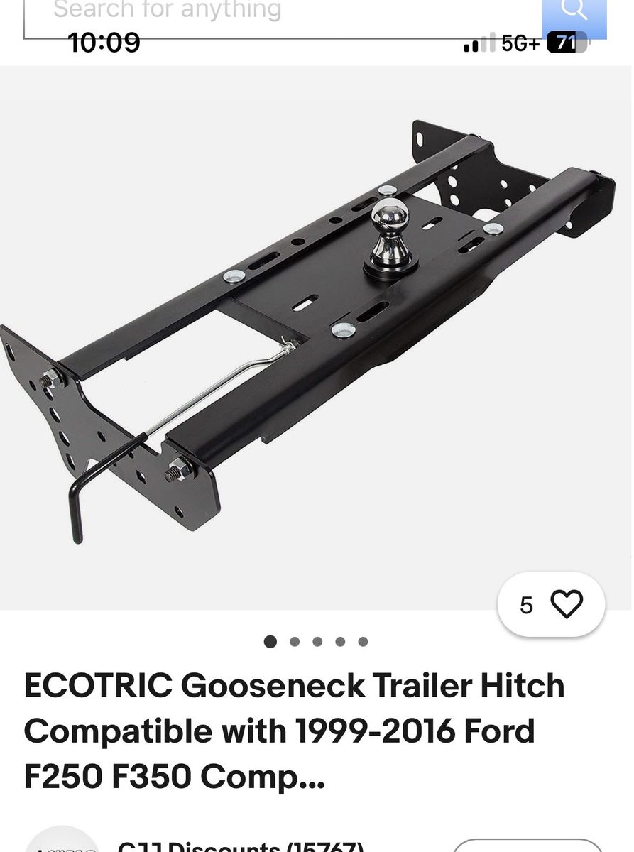 Gooseneck hitch for Ford