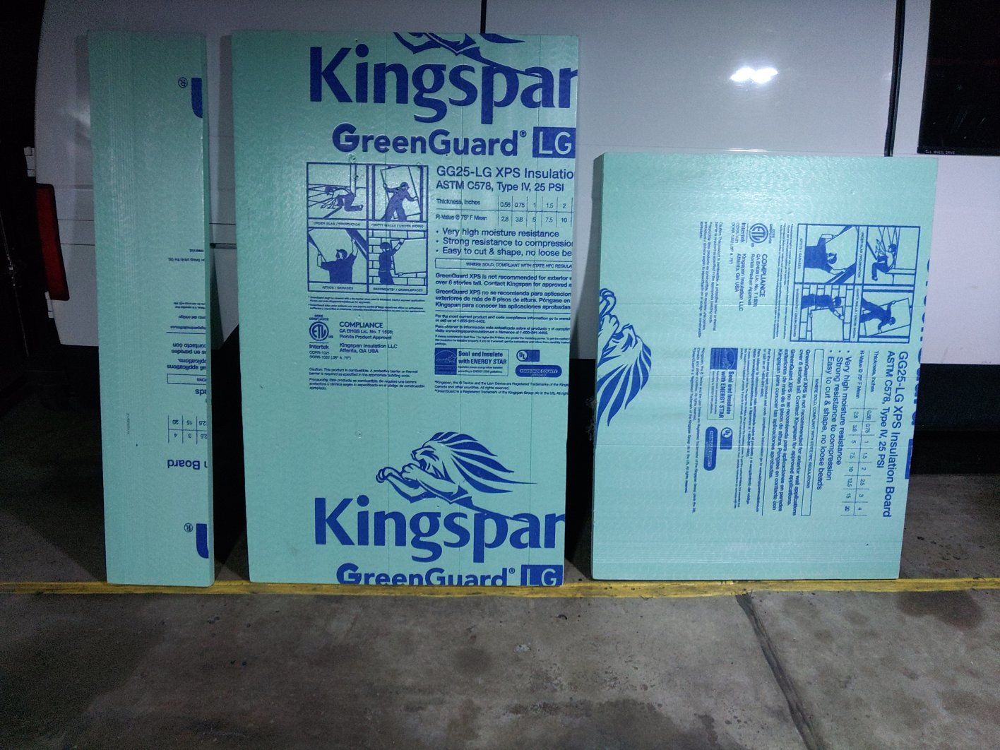 Insulated Foam Board 1 1/2 Inch Thick.4x8 sheet cut up