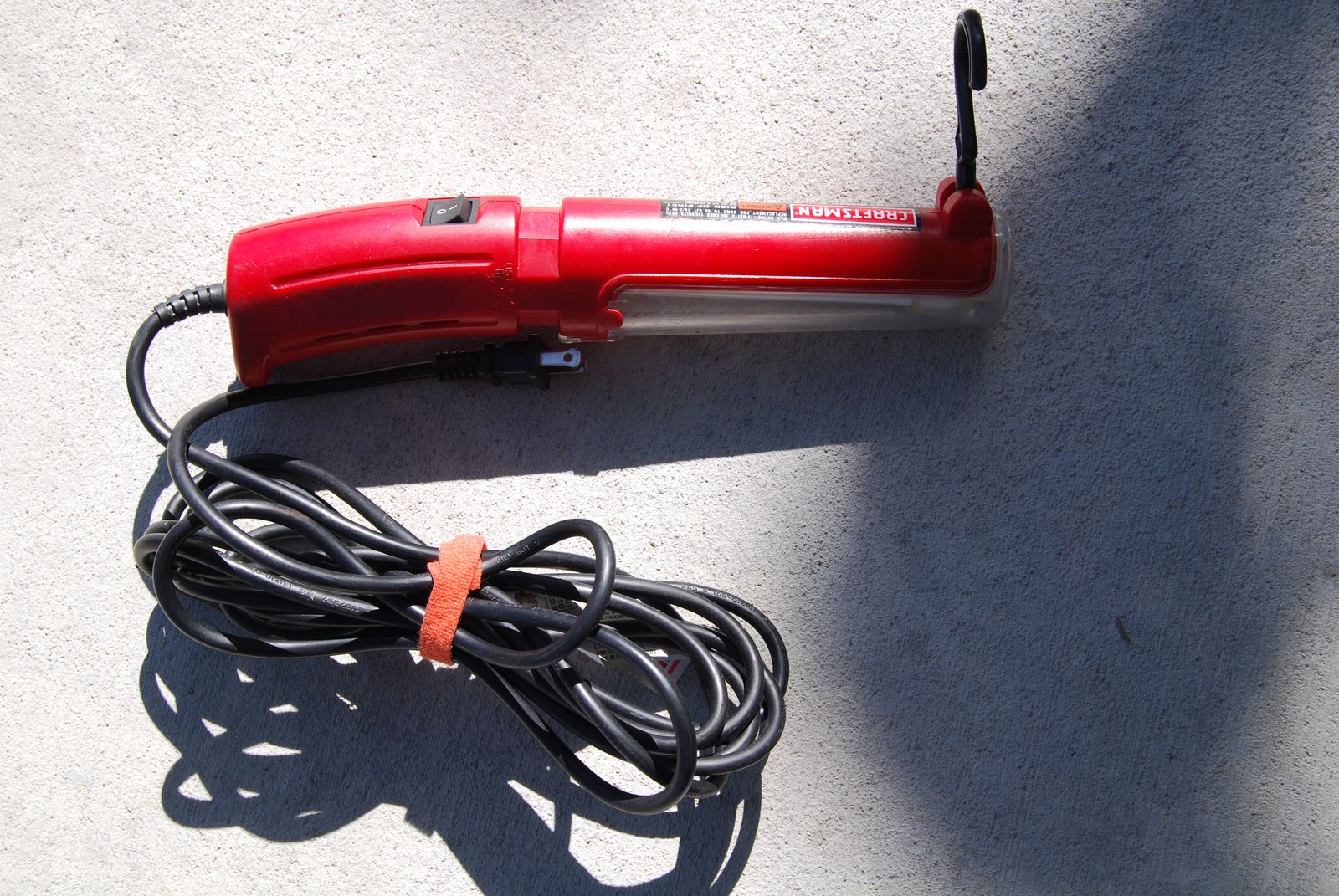 Corded Craftsman work light for shop or auto.