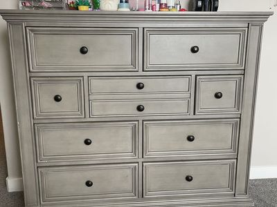 Grey Solid Wood Dresser!