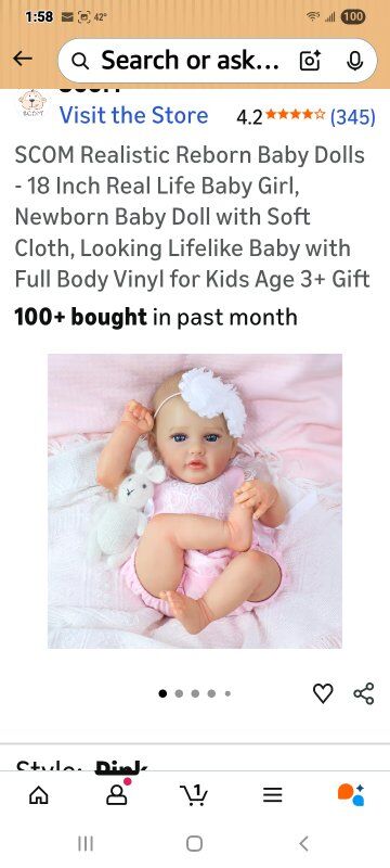 New in Box! Realistic Baby Doll