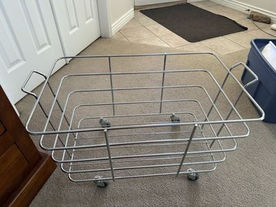 Rolling Laundry Hamper Cart with Removable Canvas Bag - Chrome Finish