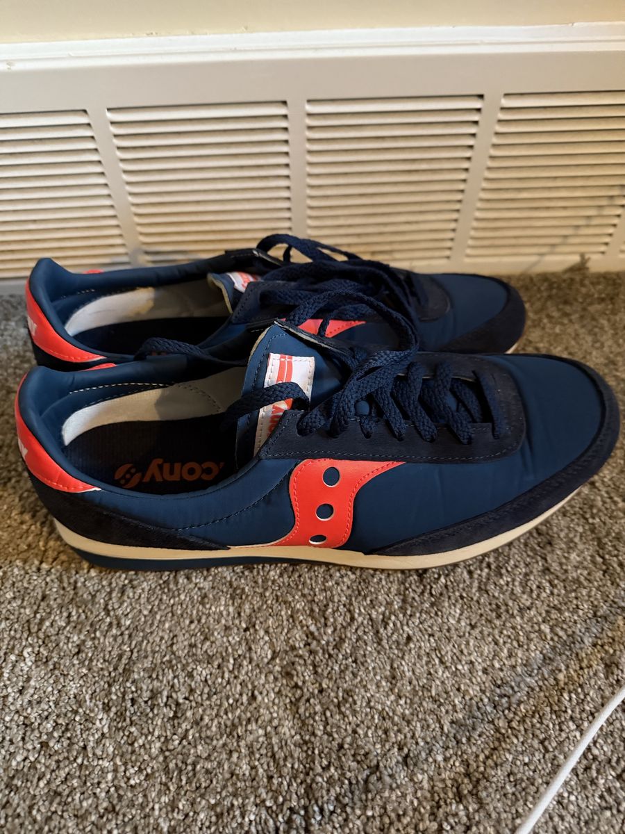 Saucony Blue and Red Retro Sneakers Men's Size 11