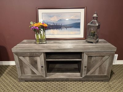 Furniture Row Weathered Gray Farmhouse TV Stand / Media Console