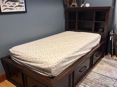 2 twin captain beds, espresso finish (1 for $300, or both for $500)