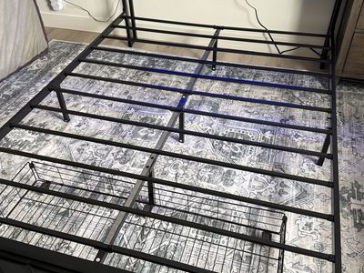 Queen Bed Frame w/ LED Lights & Power In Headboard