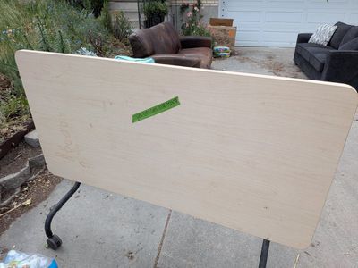 still here 4:30pm just one folding conference table with wheels