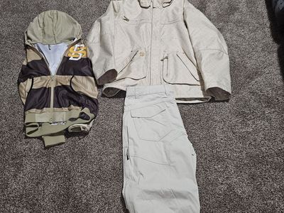 Snowboarding clothes (I'm 6'4"), Dr. Martens White, converse, shoe rack, FR shirts
