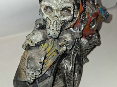 Skull Motorcycle Decor - Unique Biker Themed Collectible Bank.