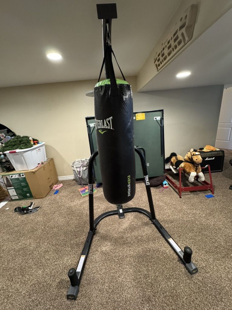 Everlast Boxing Stand with Heavy Bag and Speed Bag