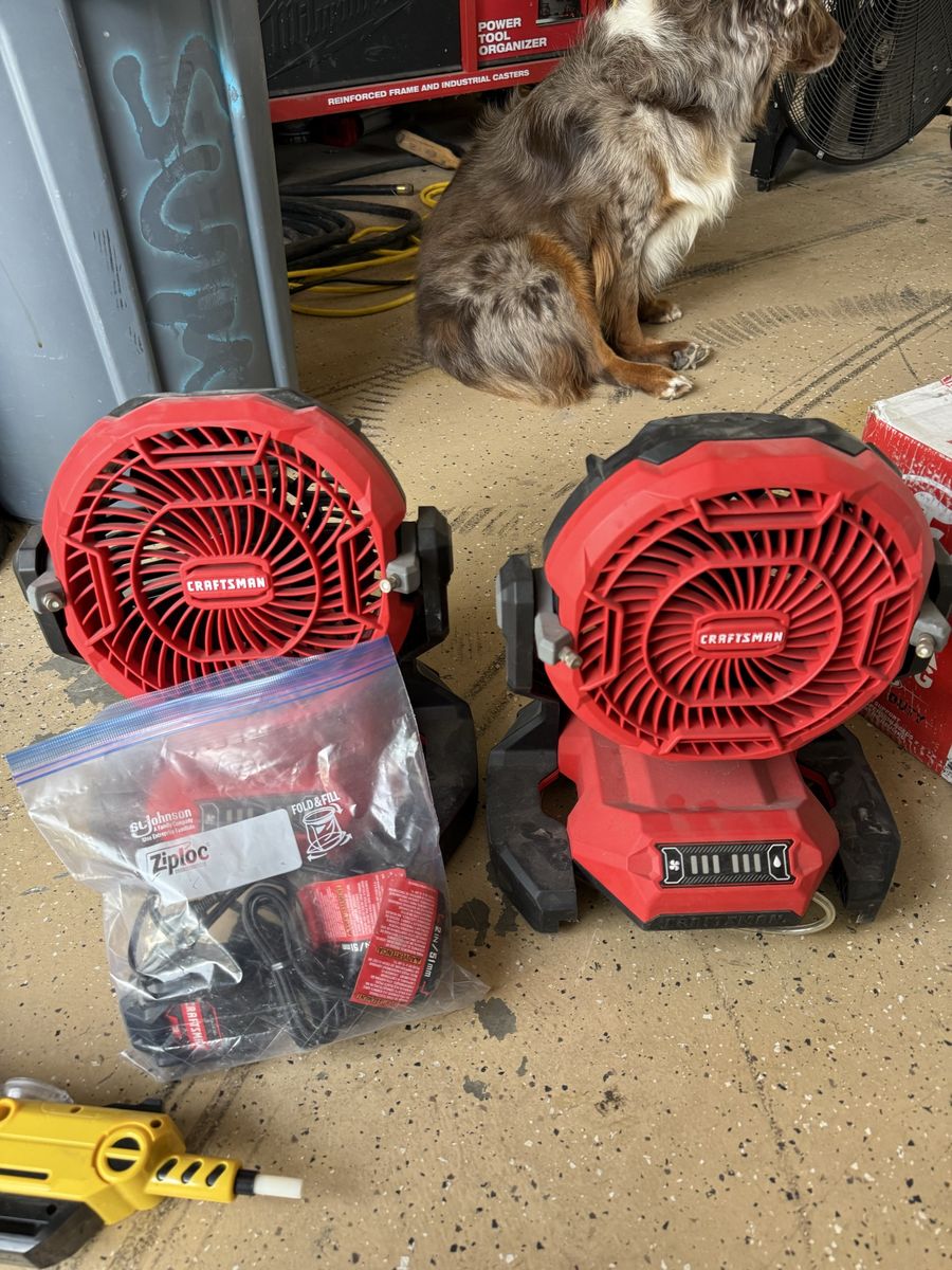 Craftsman Jobsite Fan Cordless Red