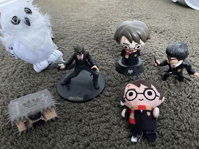 Harry Potter Collectibles Bundle Figures Plush Hedwig Monster Book