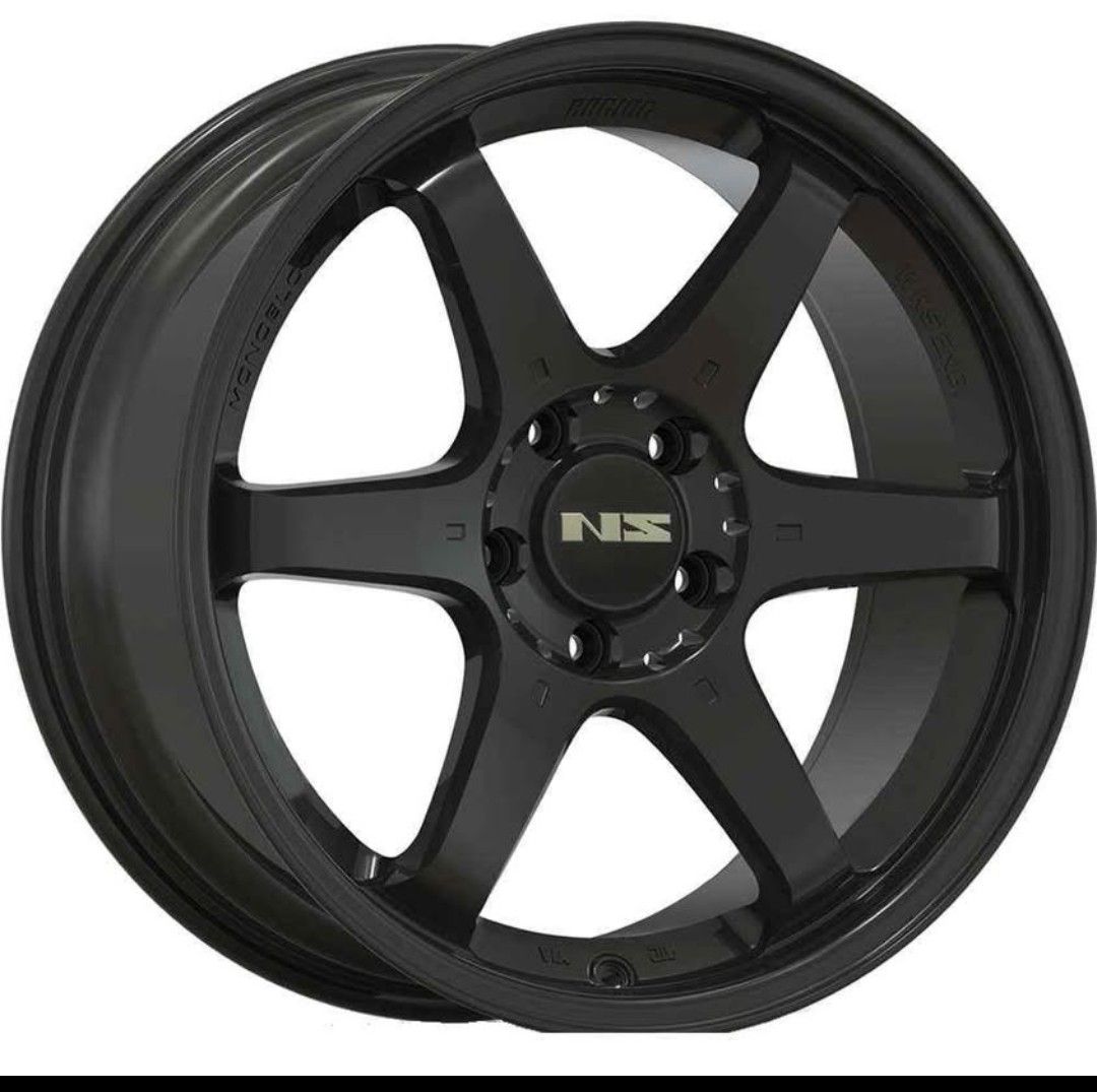NS Matte Black 15x6.5 Wheels Full Set