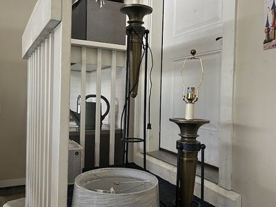 Ethan Allen Metal Floor and Table Lamps with New Shades
