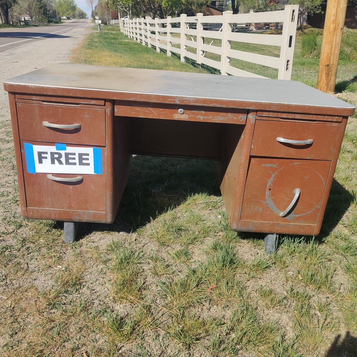steel desk 30x 55x29H free