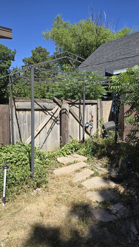 gazebo frame 81" wide 50.5" deep 100" tall to peak